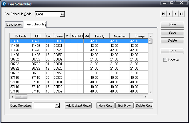 Lytec Fee Schedule